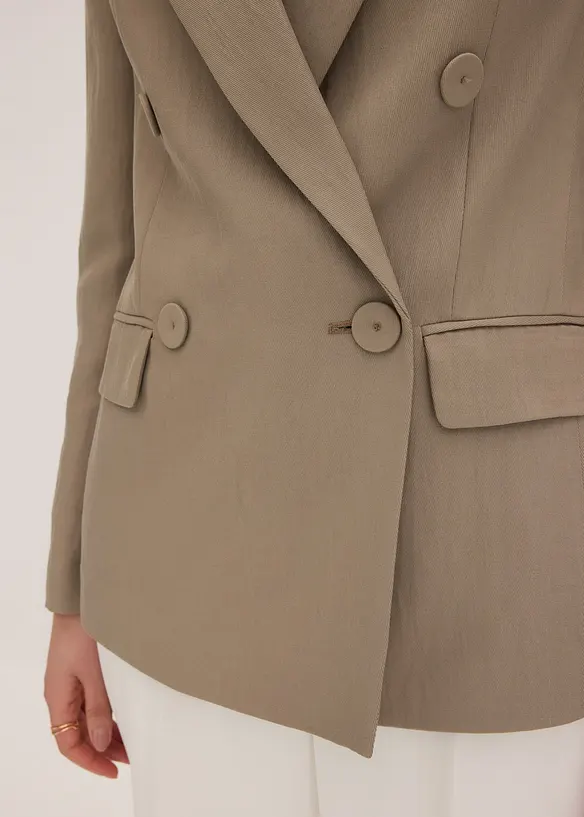 Blazer con lyocell effetto crinkle, bonprix