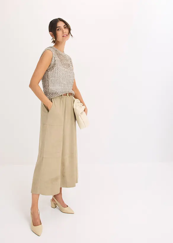 Top in filato a fettuccia, bonprix