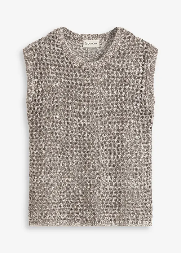 Top in filato a fettuccia, bonprix