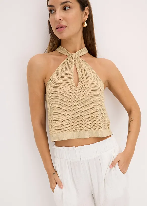 Top in maglia glitterato, bonprix