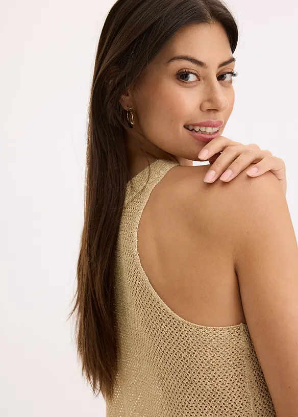 Top in maglia glitterato, bonprix