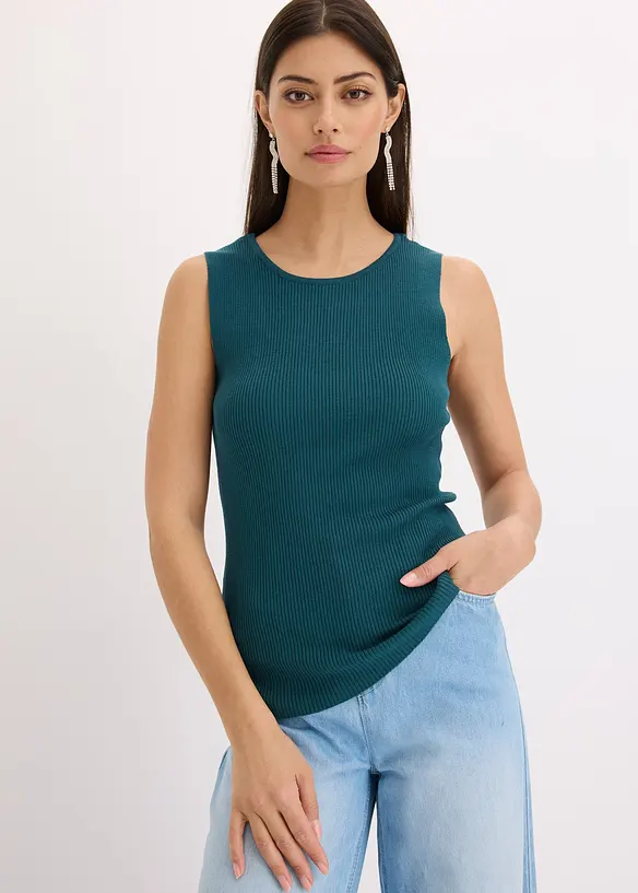 Top in maglia con cordoncino glitterato, bonprix