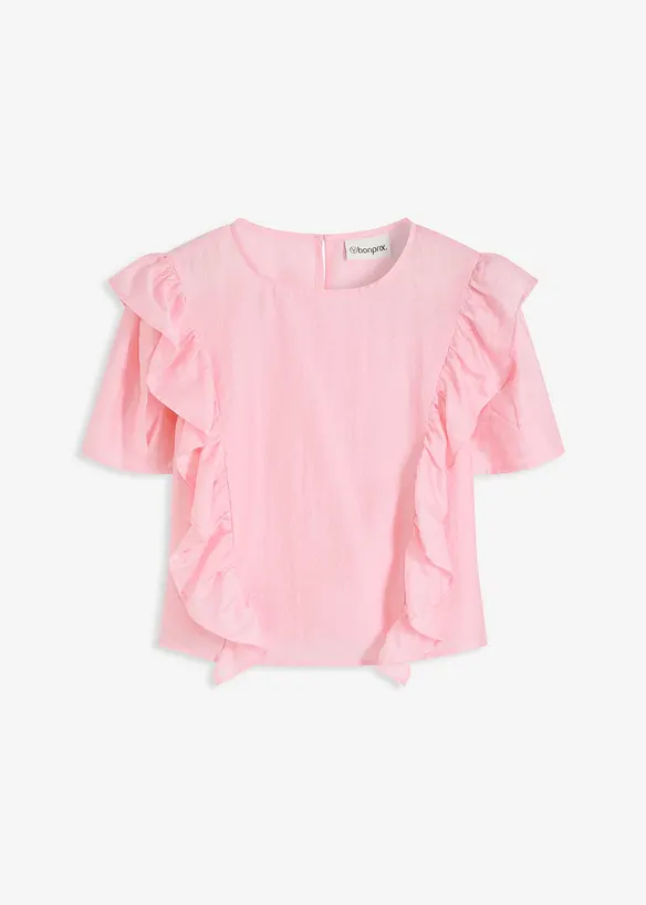Blusa con volant, bonprix