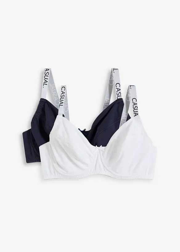 Reggiseno con ferretto in cotone biologico elasticizzato, bonprix