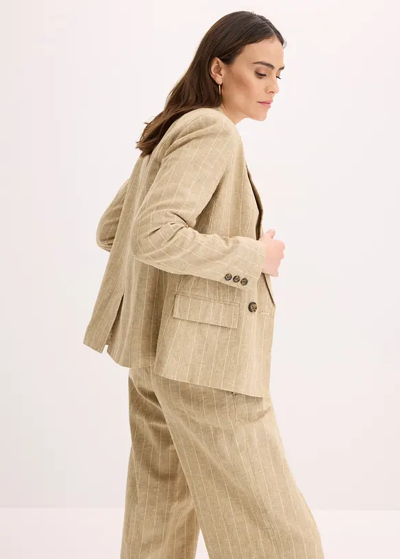 Blazer in misto lino, bonprix