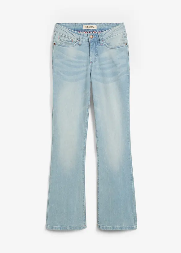 Jeans bootcut elasticizzati, vita media, bonprix