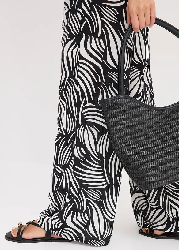 Pantaloni a palazzo con cinta comoda, bonprix