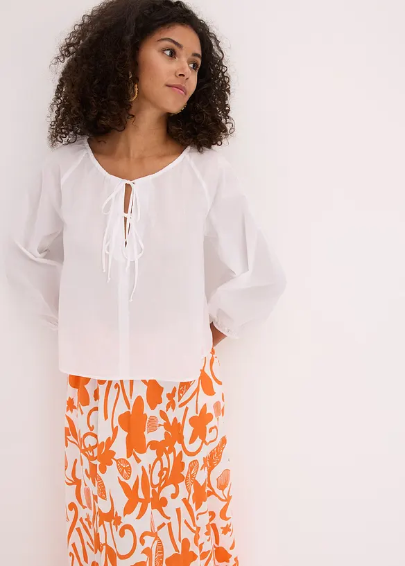Blusa in puro cotone biologico, bonprix