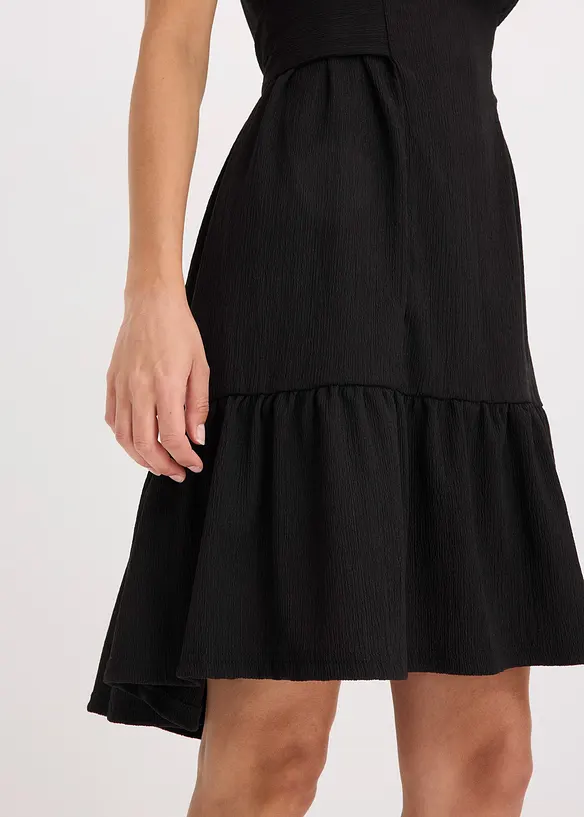 Abito di jersey crêpe leggero con maniche ad aletta, bonprix