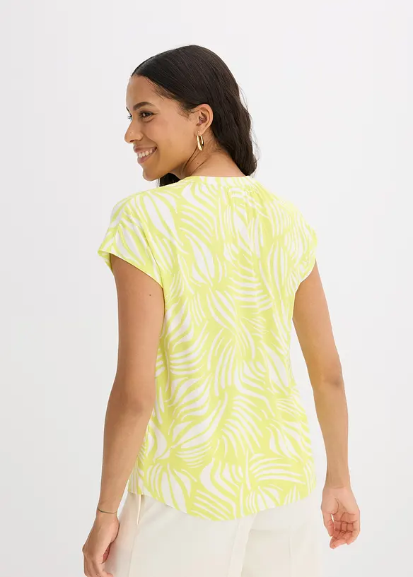 Maglia serafino in misto viscosa morbido, bonprix
