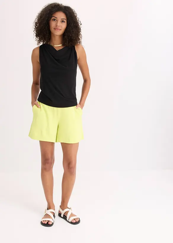 Shorts con elastico in vita in punto di Roma comodo, bonprix