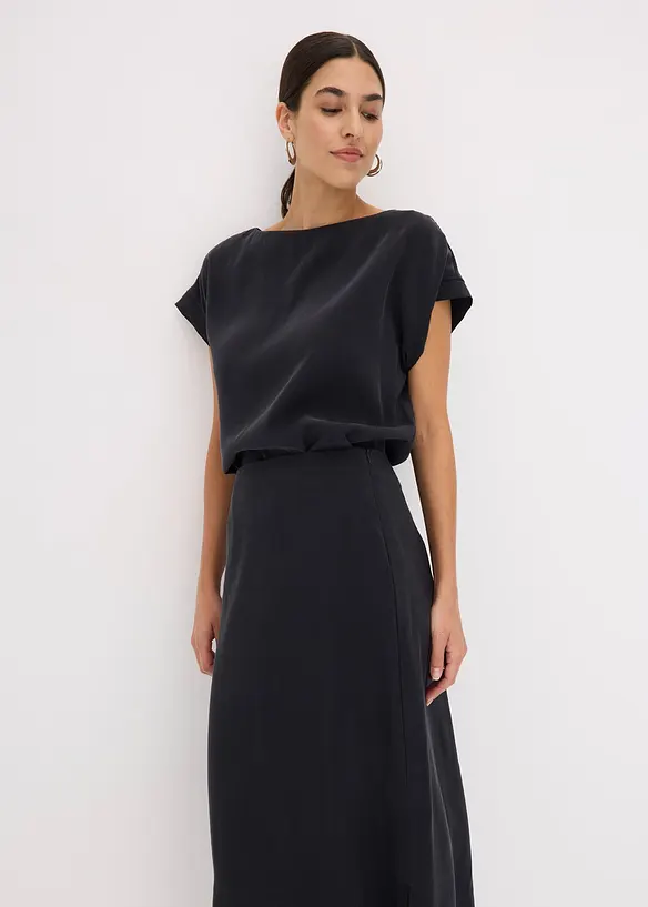 Gonna midi in viscosa fluente, bonprix