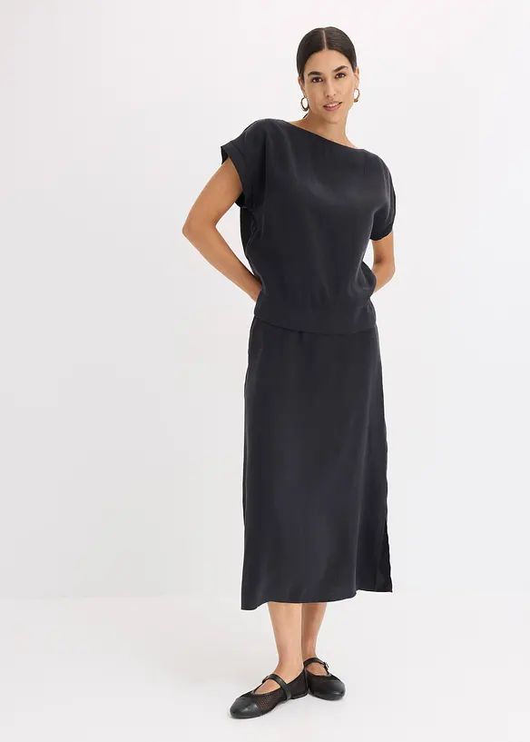 Gonna midi in viscosa fluente, bonprix