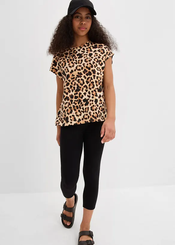 Leggings a pinocchietto in misto cotone biologico (pacco da 2), bonprix