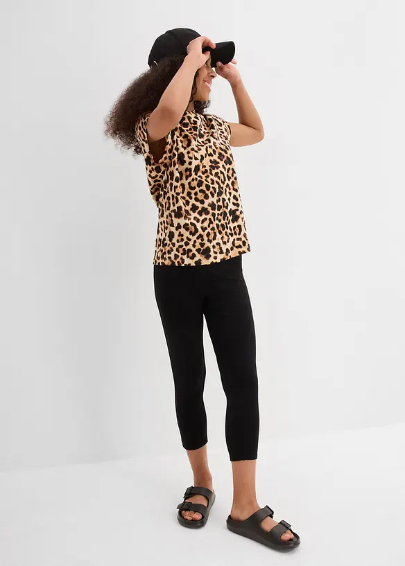 Leggings a pinocchietto in misto cotone biologico (pacco da 2), bonprix