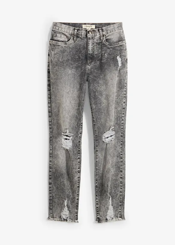 Mom jeans con effetto sdrucito, bonprix