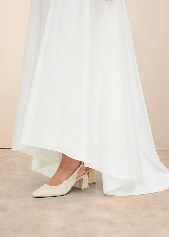 Abito da sposa in satin lucido con pizzo, bonprix