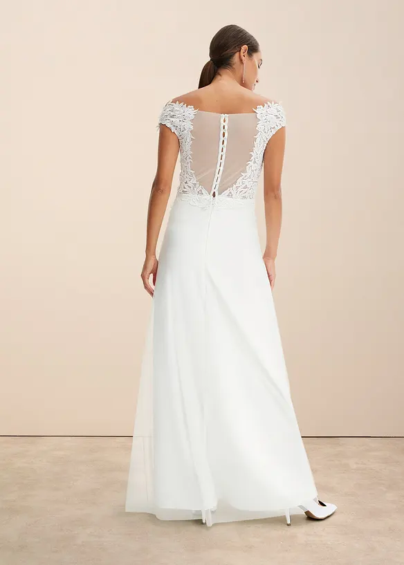 Abito da sposa con spalle scoperte e pizzo, bonprix