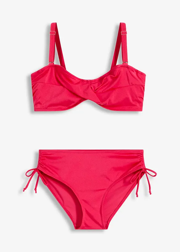Bikini a balconcino (set 2 pezzi) in materiale lucido, bonprix