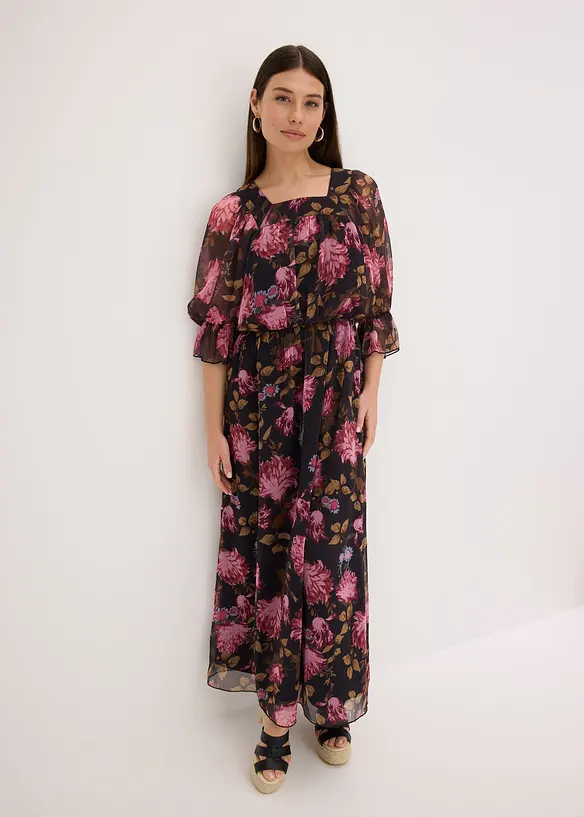 Abito lungo in chiffon, bonprix