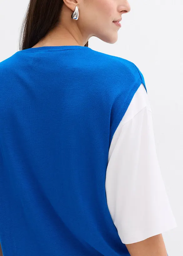 Top in maglia di fine viscosa a palloncino, bonprix