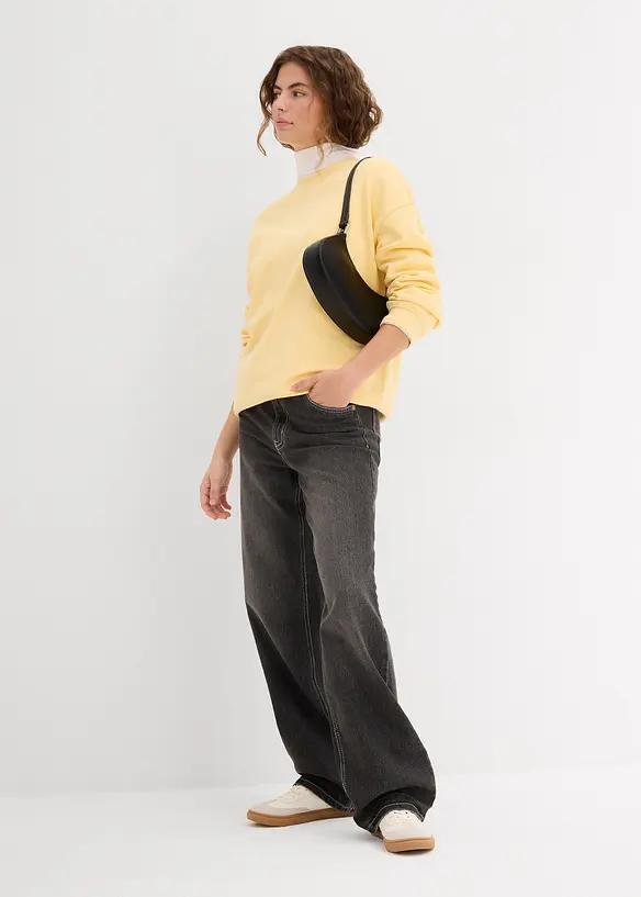 Felpa oversize in puro cotone, bonprix