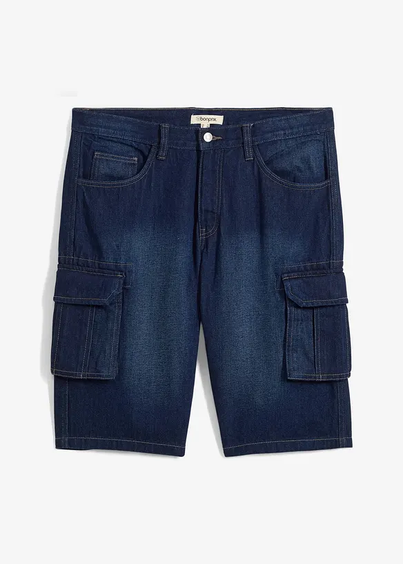 Bermuda cargo lunghi in jeans, relaxed fit, bonprix