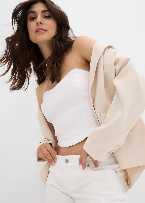 Jeans wide leg, vita bassa, bonprix