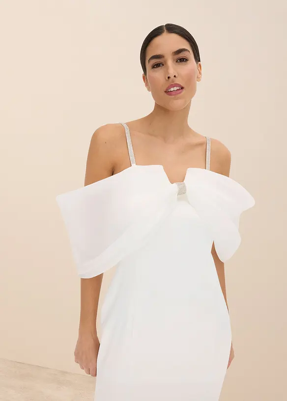 Abito da sposa in satin lucido con strass, bonprix