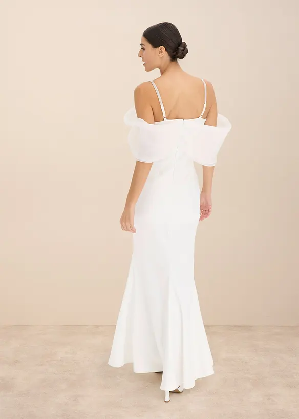 Abito da sposa in satin lucido con strass, bonprix