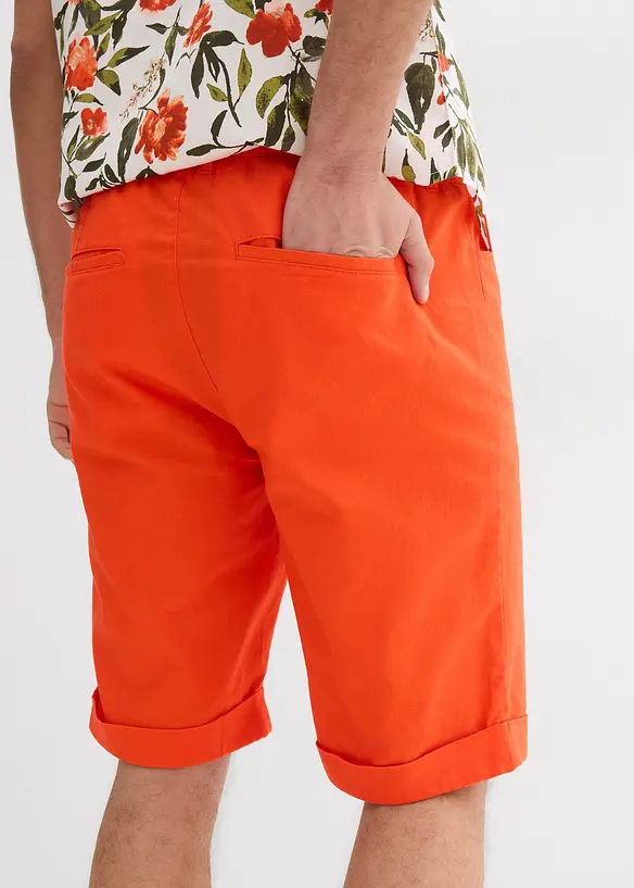 Bermuda con elastico in vita in misto lino, regular fit, bonprix