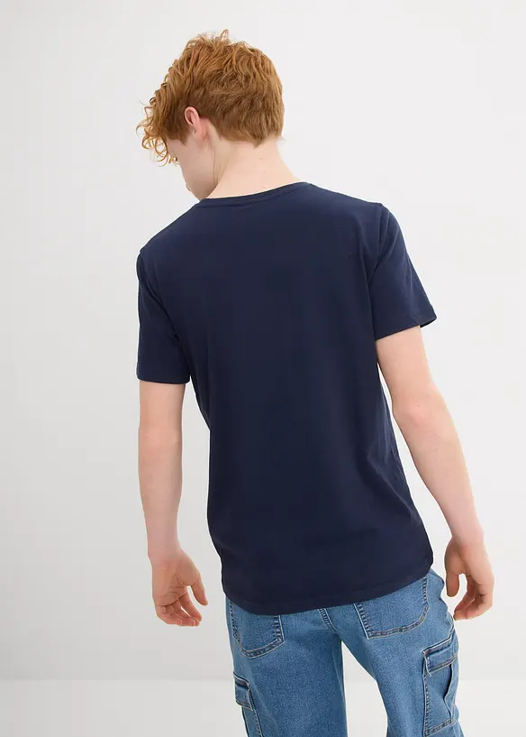 T-shirt in puro cotone (pacco da 3), bonprix