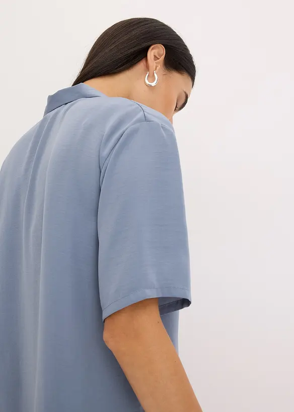 Camicetta in satin con colletto a revers, bonprix