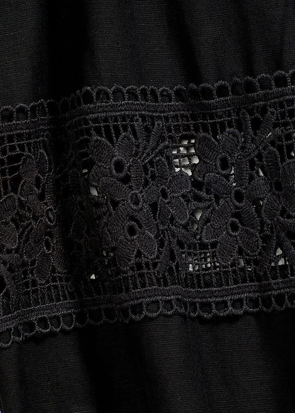 Blusa a maniche corte in misto lino, bonprix