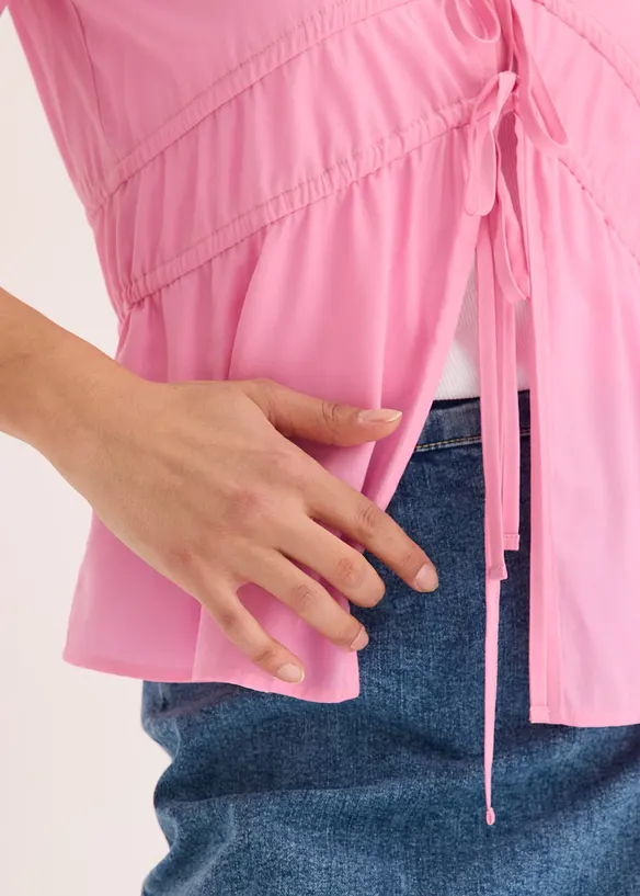 Blusa con laccetti, bonprix