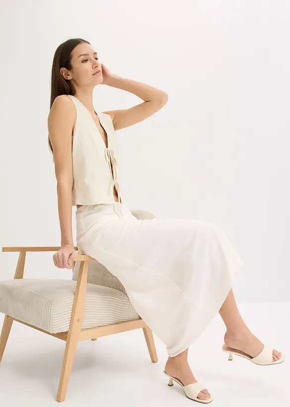 Gonna midi in satin, bonprix