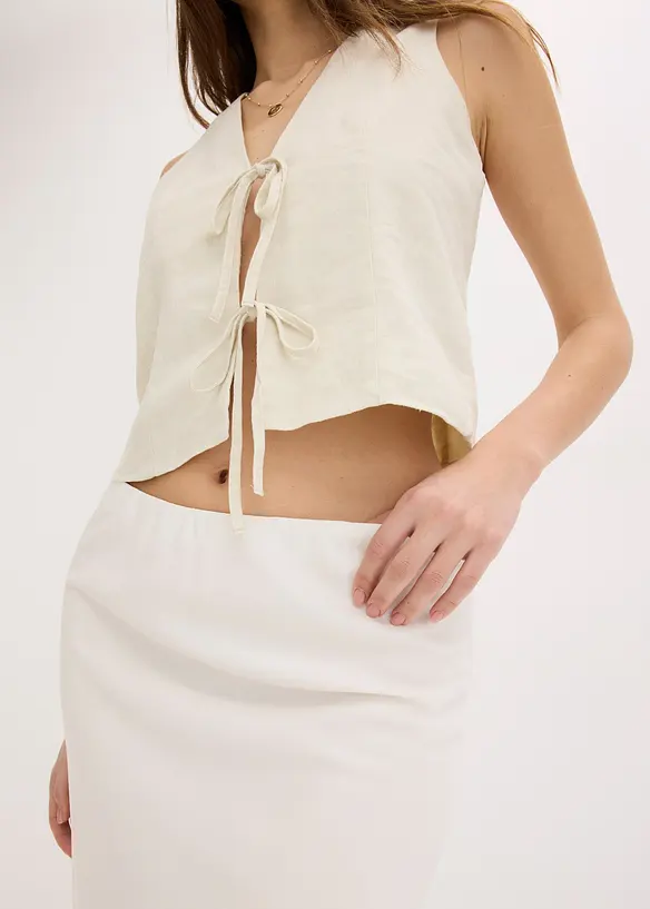 Gonna midi in satin, bonprix