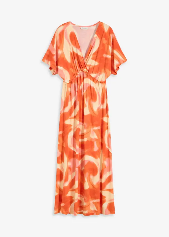 Abito lungo batik in misto viscosa morbido, bonprix