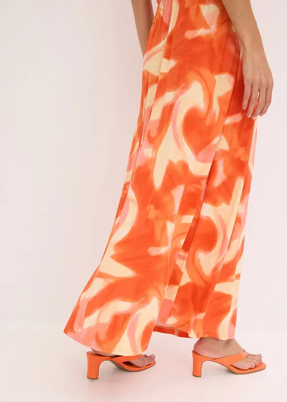 Abito lungo batik in misto viscosa morbido, bonprix