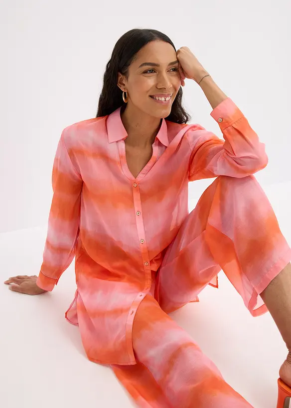 Camicetta lunga in fantasia batik, bonprix