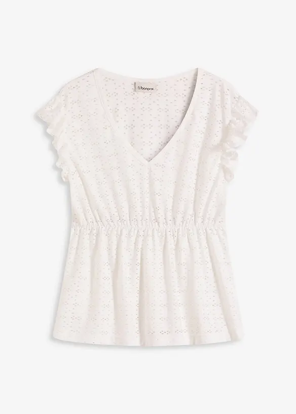 Maglia con ricami traforati, bonprix