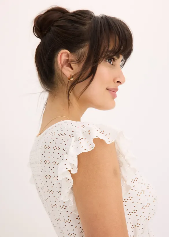Maglia con ricami traforati, bonprix