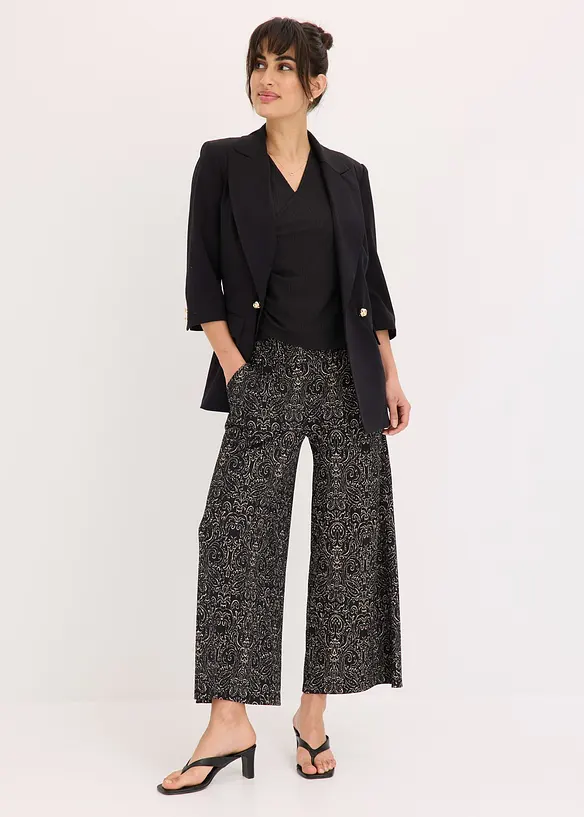 Pantaloni culotte in jersey crêpe, bonprix