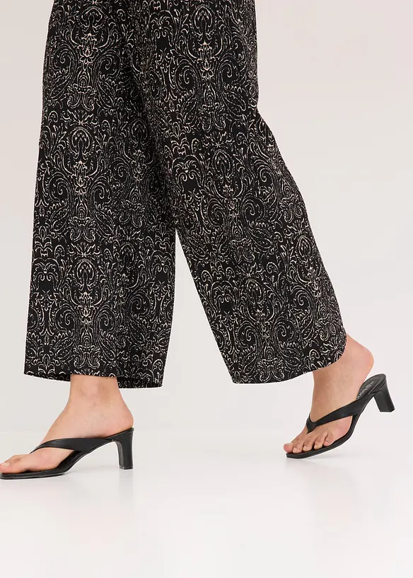 Pantaloni culotte in jersey crêpe, bonprix