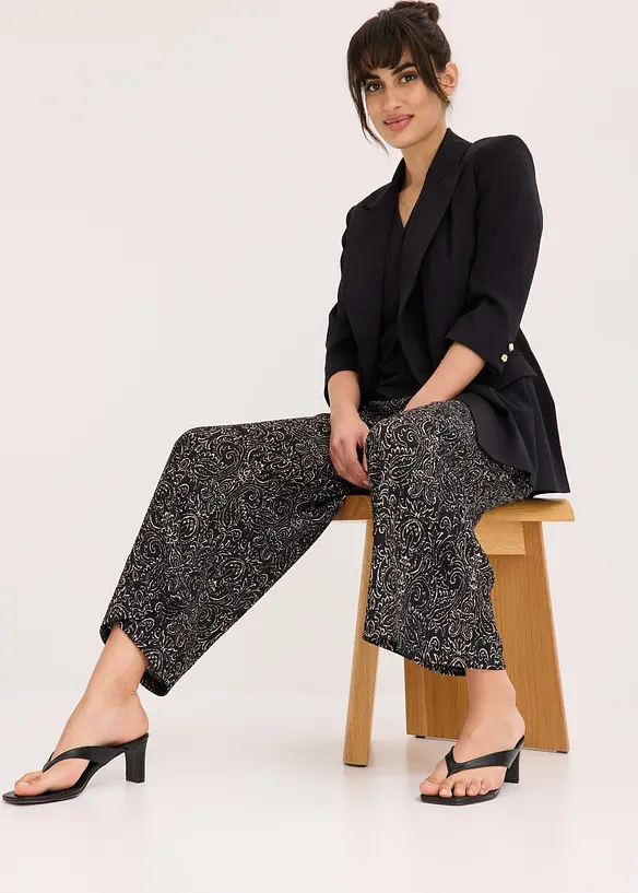 Pantaloni culotte in jersey crêpe, bonprix