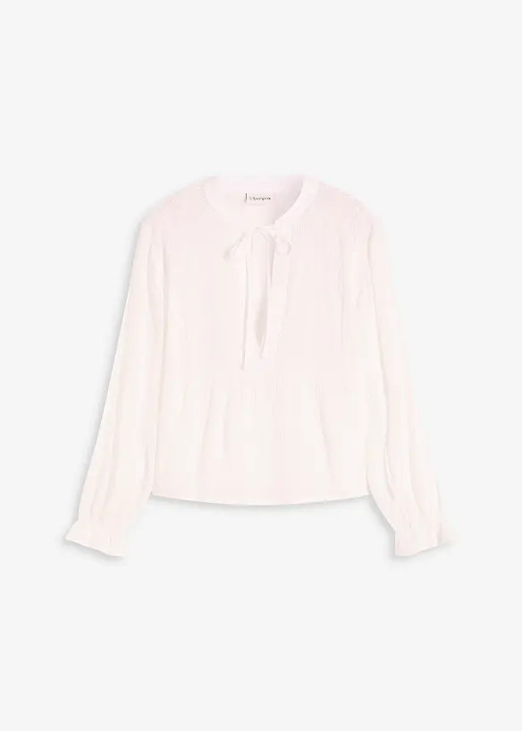 Blusa con ricami traforati, bonprix