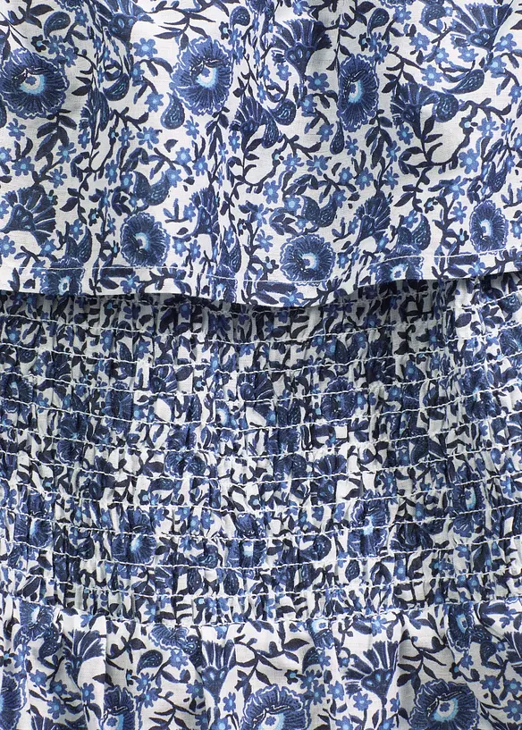 Abito midi in stile bohémien a spalle scoperte, in cotone leggero, bonprix