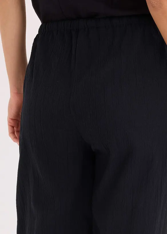Pantaloni larghi con effetto operato, bonprix