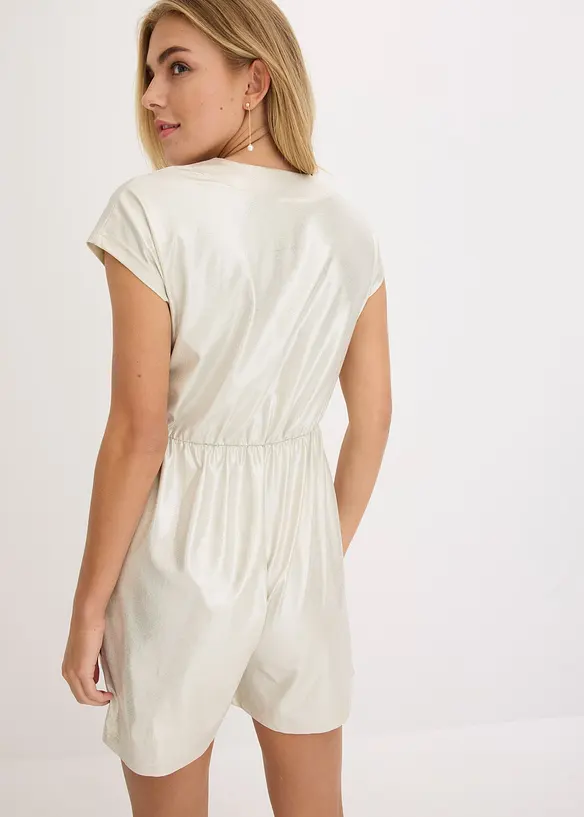 Tuta corta in jersey con scollatura profonda, bonprix