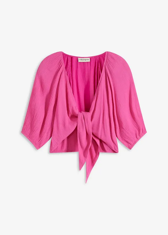 Blusa cropped in viscosa fluente, bonprix